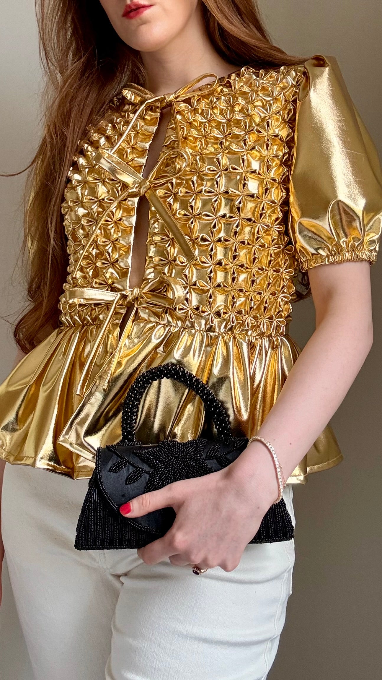 Hillgate Sparkle - Floral smocked blouse