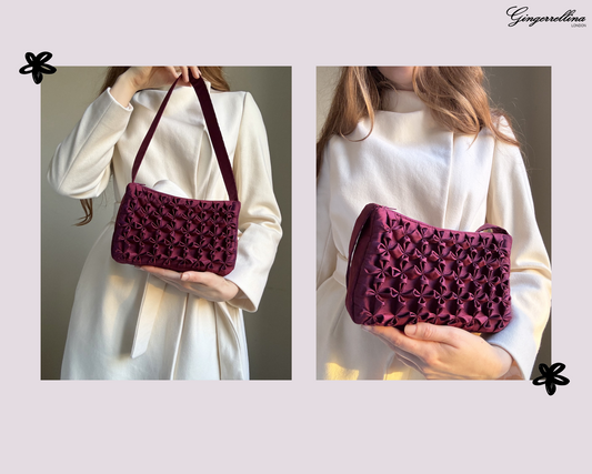Hillgate baguette bag / clutch – floral smocking – PDF sewing pattern