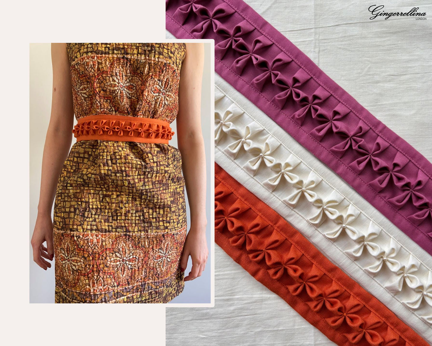 Lancaster floral smocked belt – PDF sewing pattern – sizes XS-5XL