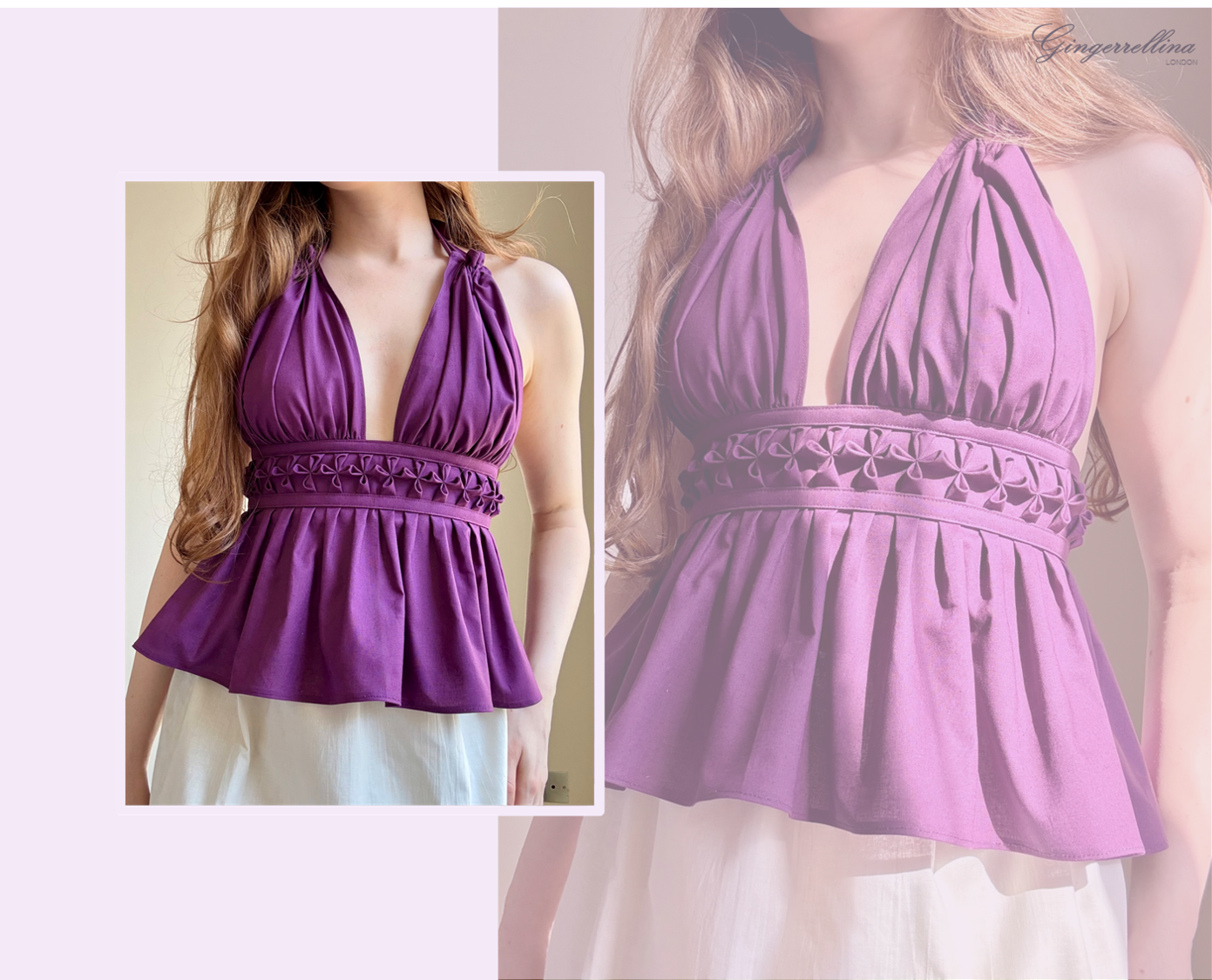 Portobello floral smocked top – PDF sewing pattern – sizes XS-XXL