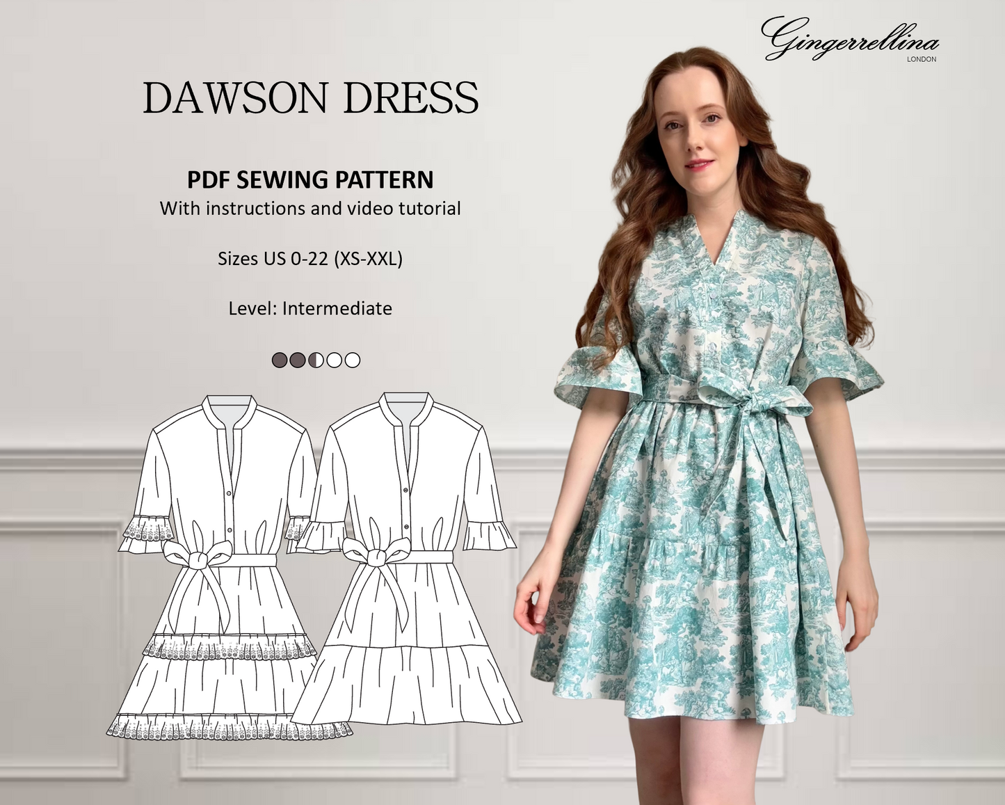 Dawson dress - PDF sewing pattern - US 0-22