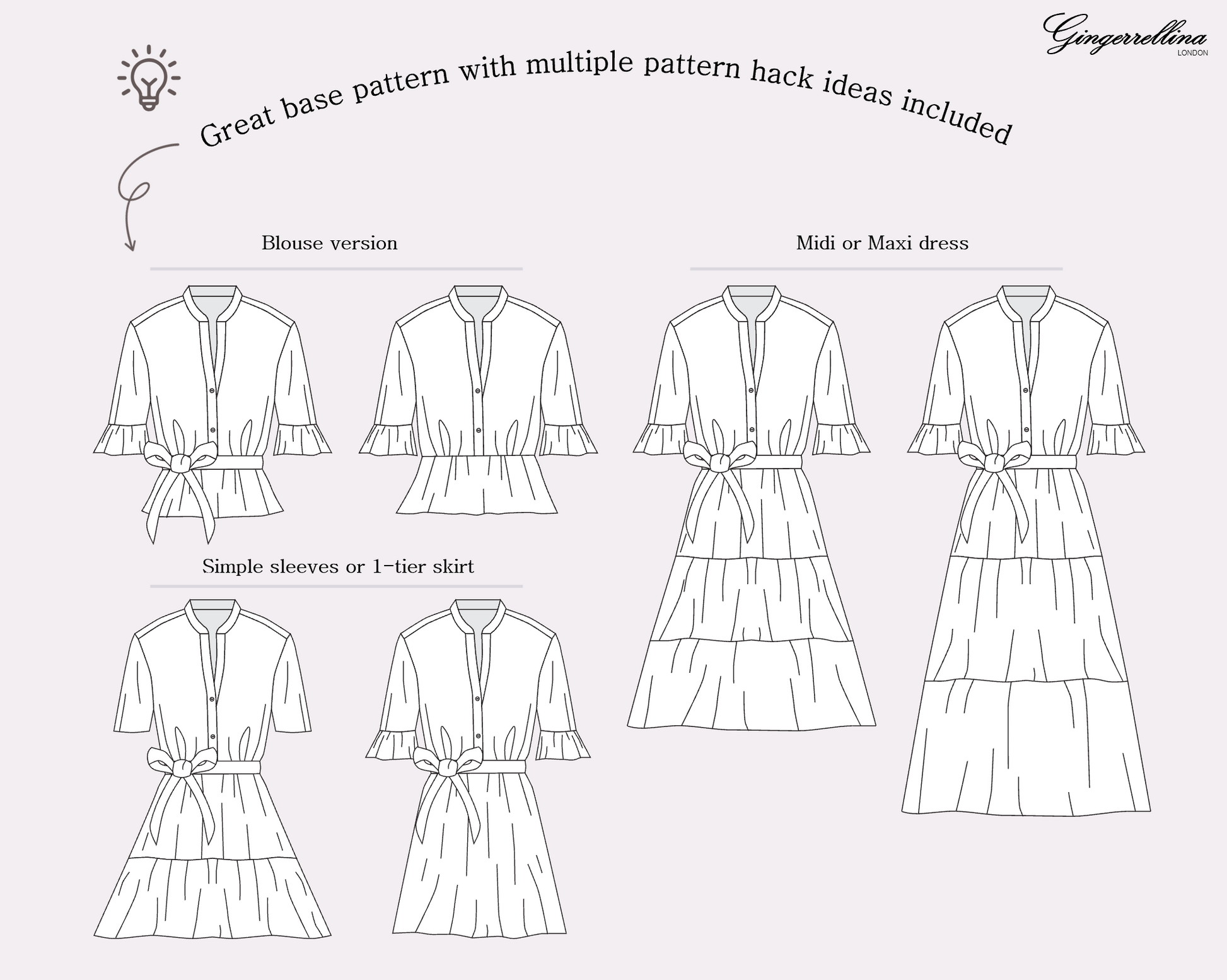 midi shirt dress sewing pattern Dawson dress - PDF sewing pattern