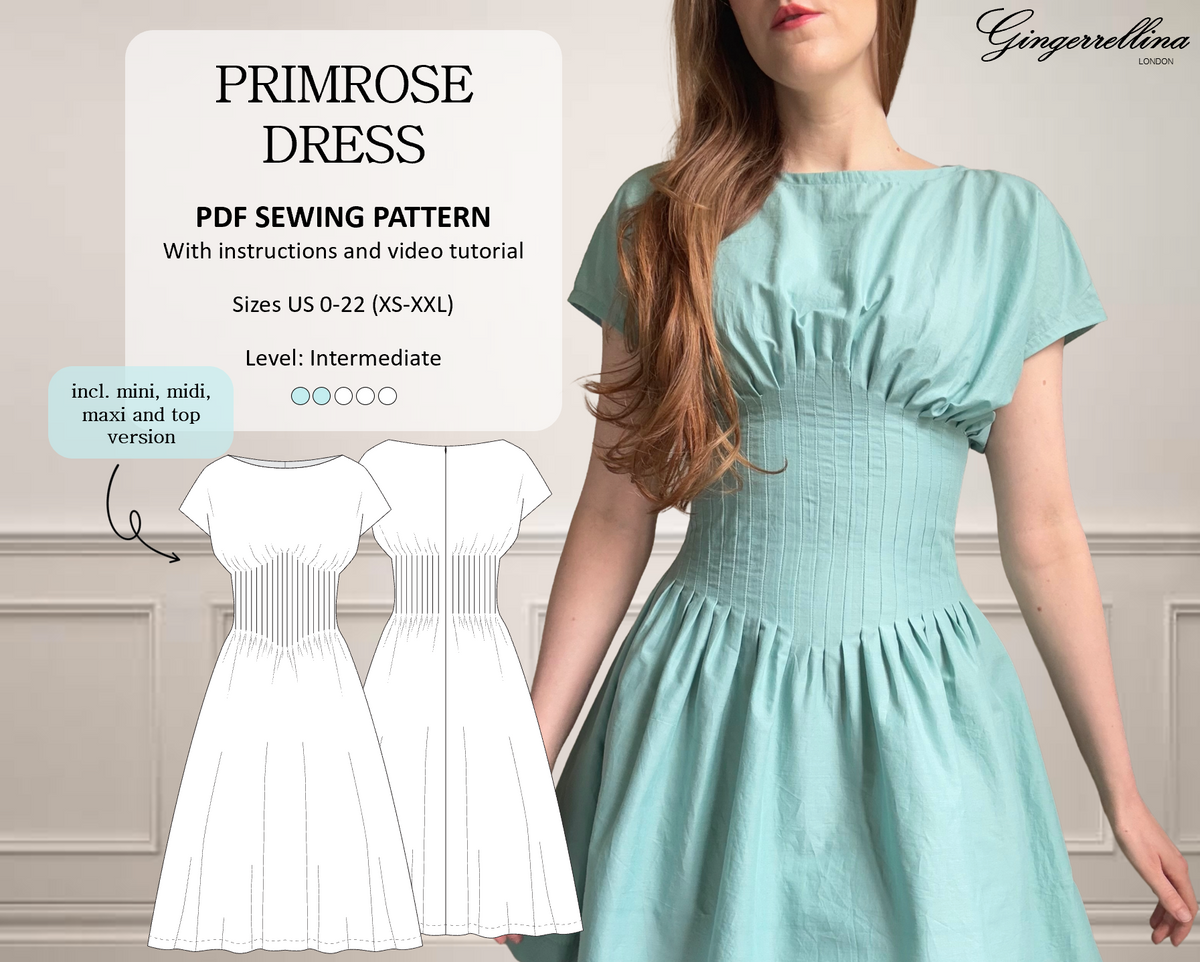Primrose dress + top - PDF sewing pattern - US 0-22 – Gingerrellina Primrose dress + top - PDF sewing pattern - US 0-22 – Gingerrellina